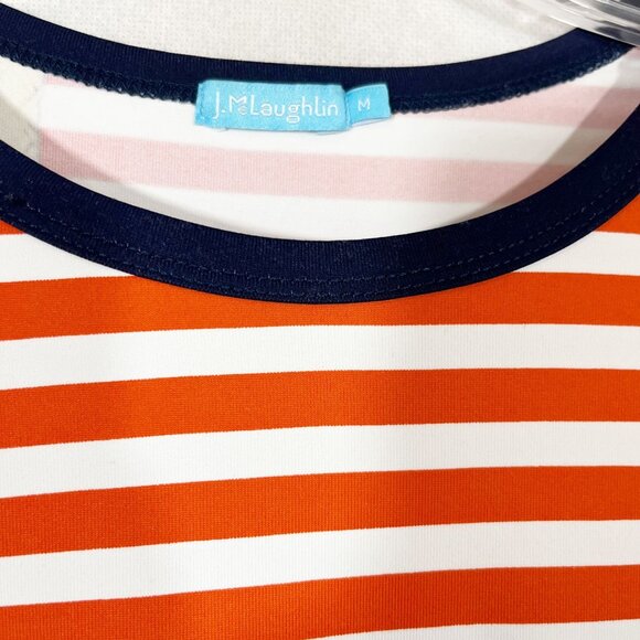 J. McLaughlin Catalina Cloth Striped Nautical Rope Print Long Sleeve Top MEDIUM - Picture 3 of 6